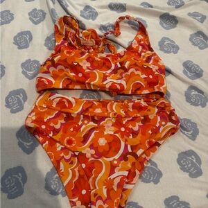 Kulani Kinis Orange and Pink Bikini